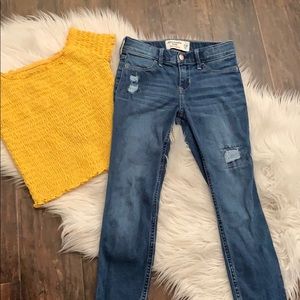 Set Abercrombie kids 7/8 jeans and top
